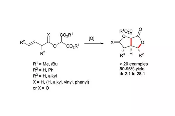 synthesis of bicyclic tetrahydrofurans from linear precursors using manganeseiii acetate